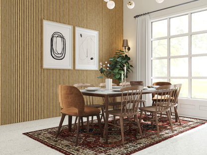 Kitchen Table with Vantaa Acoustic Panels Brown Wood 240 x 60